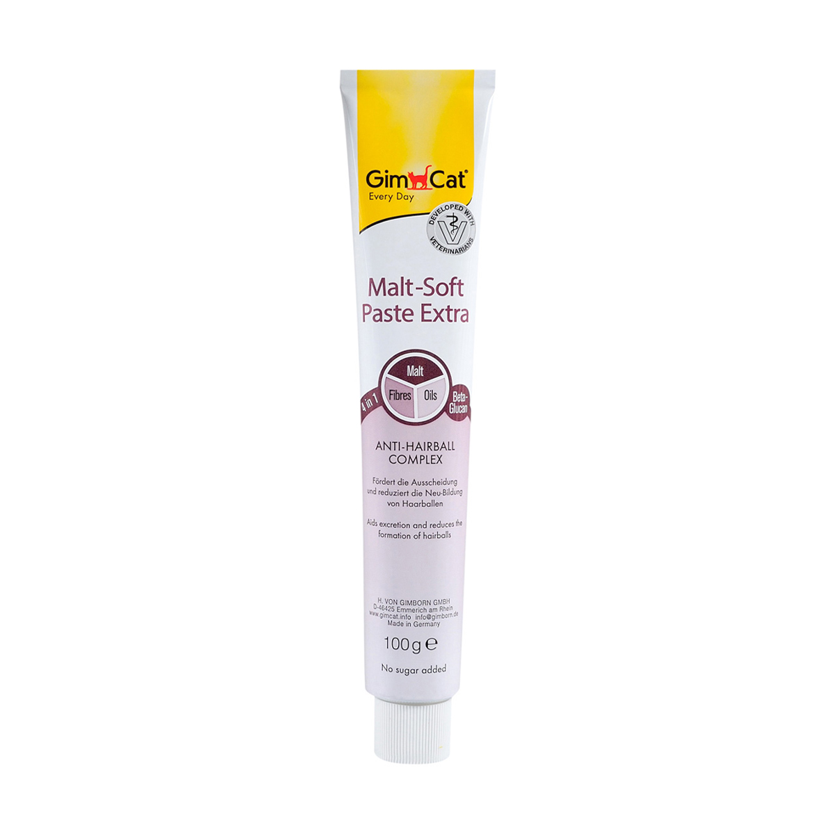 Паста для кішок GimCat Malt-Soft Extra для виведення шерсті зі шлунку, 100 г