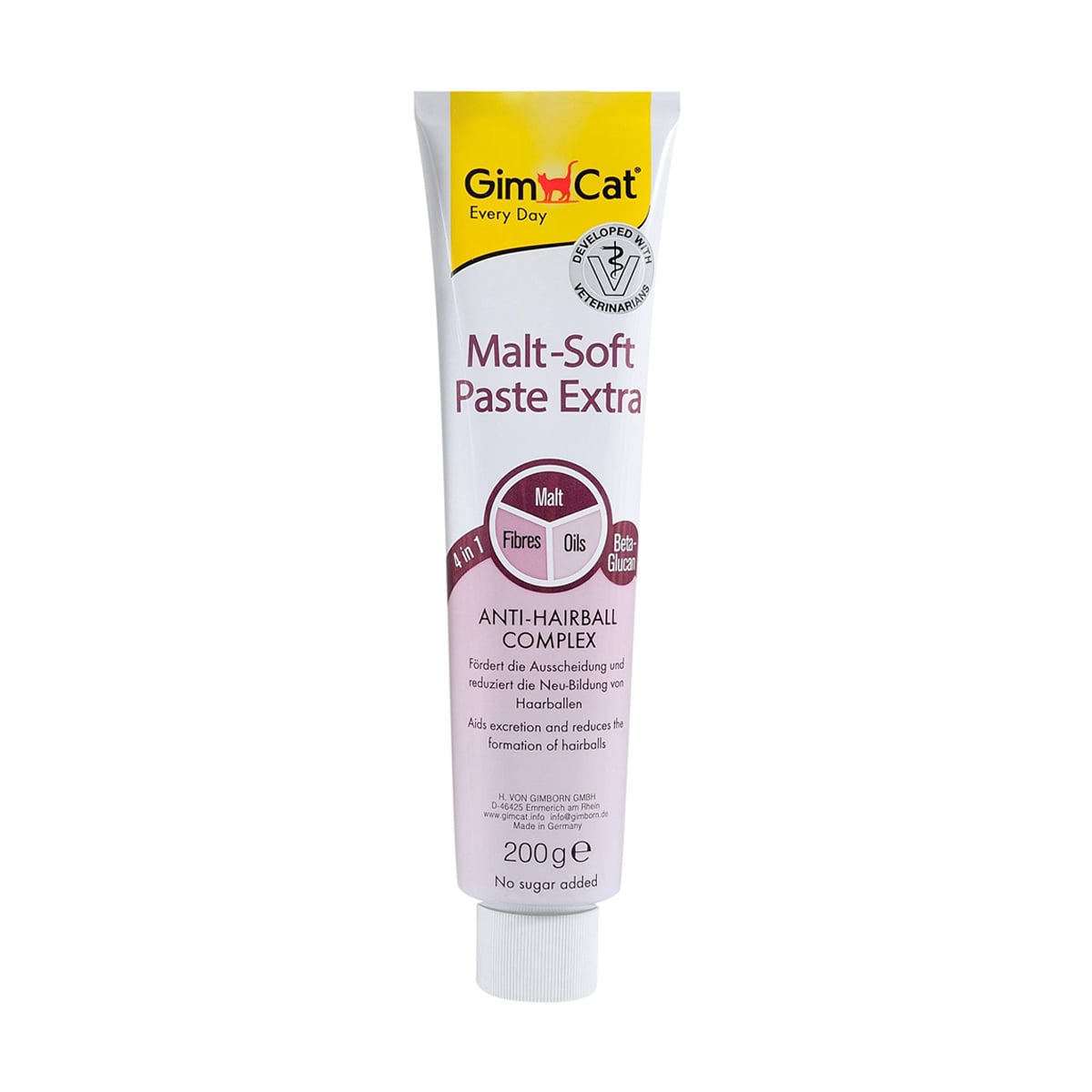 Паста для кішок GimCat Malt-Soft Extra для виведення шерсті зі шлунку, 200 г