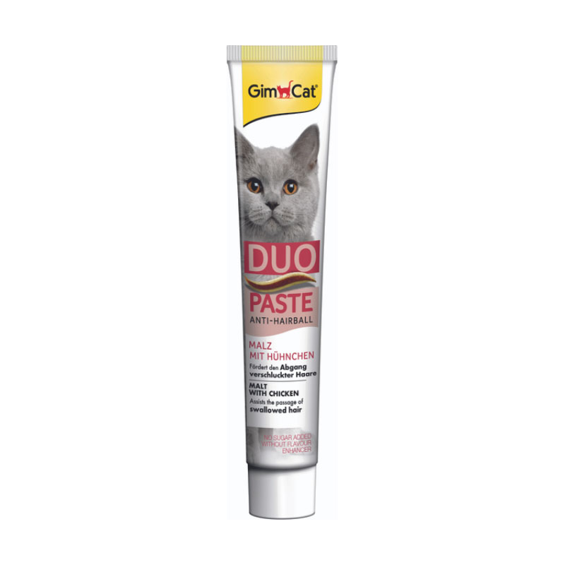 Паста для кішок з чутливим травленням GimCat Duo Paste Anti-Hairball Солод та курка, 50 г